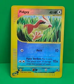 Pokemon Expedition Base Set Pidgey 123/165 Reverse Holo 2002 Card E-Series - Image 5