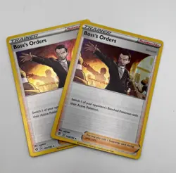 Boss's Orders 154/192 x2 2x Pokemon Card Rebel Clash 2020 LP - Image 1