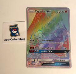 Pokemon - Zygarde GX LP (136/131) - Forbidden Light Rainbow Secret Rare Card - Image 1