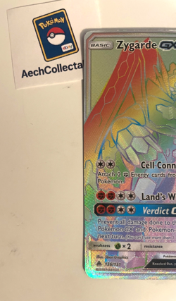 Pokemon - Zygarde GX LP (136/131) - Forbidden Light Rainbow Secret Rare Card - Image 4