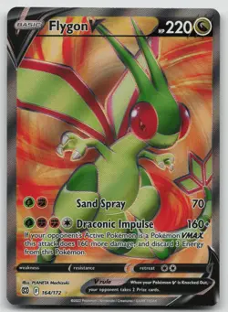 Flygon V 164/172 Ultra Rare Brilliant Stars Pokemon Near Mint - Image 1