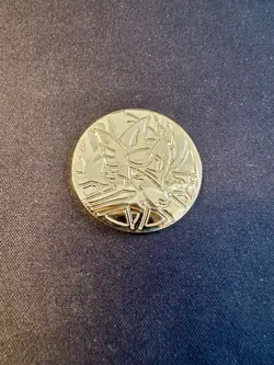 Zacian Metal Coin UPC Official Pokemon Merchandise Authentic Nintendo - Nm - Image 1