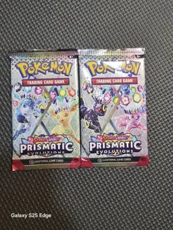 Pokemon Prismatic Evolutions Booster Pack ×2. New Factory Sealed Free Shipping - Image 1