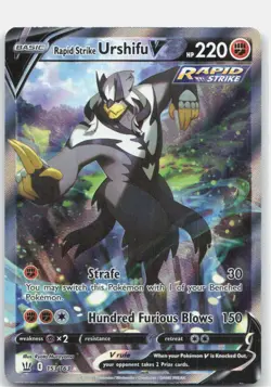 Rapid Strike Urshifu V 153/163 Ultra Rare Battle Styles Pokemon Lightly Played - Image 1