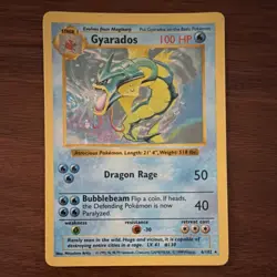Pokemon Gyarados Base Set (Shadowless) Holo Rare 006/102 1999 WotC English - Image 1