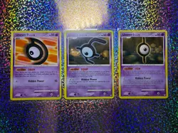 Pokemon TCG Regular: 37/123 Unown I; 65/123 Unown E; 68/130 Unown D - Image 1