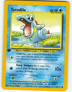 Totodile - 1st Edition - 81/111 Neo Genesis - Pokemon TCG - 2000 - Image 1
