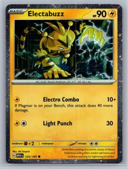 Electabuzz 125/165 (Cosmos Holo) 151 Pokemon Near Mint - Image 1