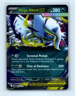 Pokemon tcg ME01: Mega Evolution Mega Absol ex Near Mint or Better - Image 1