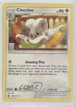 Cinccino Pokemon Sun & Moon Crimson Invasion #86 - Image 1