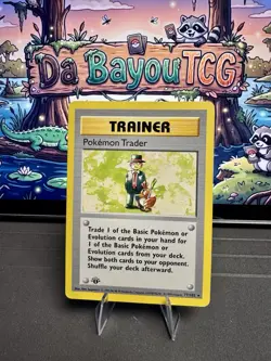 Pokemon TCG Pokemon Trader 1st Edition Base Set Shadowless Rare 77/102 1999 - Image 1