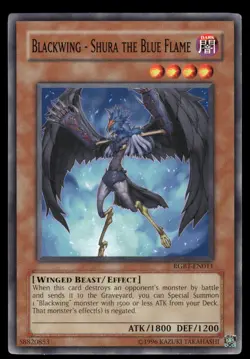 Blackwing - Shura the Blue Flame RGBT-EN011 Raging Battle Yu-Gi-Oh NM - Image 1