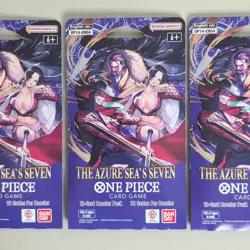 One Piece TCG The Azure Seas Seven OP-14 Sleeved Booster Pack Lot Of 3 Sealed - Image 2