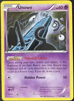 Unown 30/98 XY - Ancient Origins Regular - Pokemon Card - Image 1
