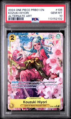 Kozuki Hiyori One Piece Prb01-Premium Booster -One Piece Card The Best- 106 NM - Image 1