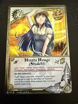 Naruto CCG Hinata Hyuga Student Ninja Card 797 Will of Fire 17 in the Sunlight - Image 1