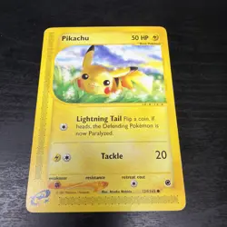 PIKACHU 124/165 Expedition nonholo E-Series Pokemon TCG card LP - Image 1