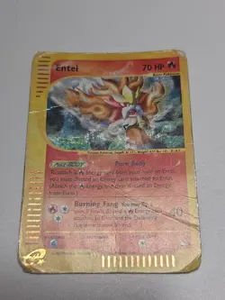 Pokemon Entei Holo Rare H8/H32 Aquapolis Heavily Played / Damaged - Image 1
