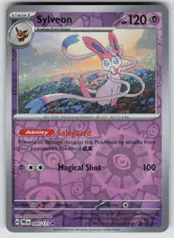 Sylveon 040/131 Holo Rare Prismatic Evolutions Pokemon Reverse Holo Near Mint - Image 1