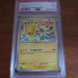 Pokemon 2025 Pikachu 225 Sv Scarlet & Violet Promo World Champs EN PSA 9 - Image 1