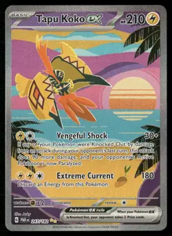 Tapu Koko ex 247/182 Special Illustration Rare Paradox Rift Pokemon LP - Image 1