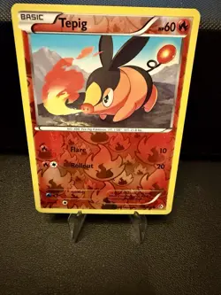Pokemon Tepig Reverse Holo #24 Boundaries Crossed NM - Image 1