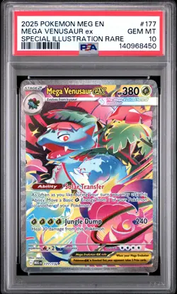 2025 Pokemon Mega Evolution #177 Mega Venusaur Ex PSA 10 - Image 1