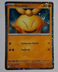 Pokemon NM Makuhita 068 Black Star Promo Holofoil Prominent Cheek 🌀 SWIRL - Image 2