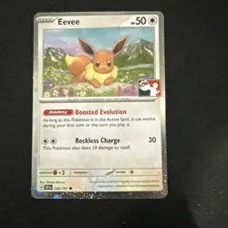 Eevee 143/191 Holo, Prize Pack Series 7, Pokemon Play! Promo, with swirl! - Image 1