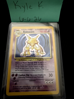 Pokemon TCG Alakazam Base Set 1/102 Holo 1999-2000 Wizards RARE - Image 1