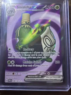 Sinistcha ex 189/167 Ultra Rare, Twilight Masquerade, Full Art Holo, Pokemon TCG - Image 1