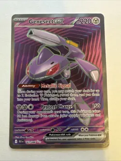 Genesect ex 161/086 SR Secret Rare Full Art Black Bolt Pokemon TCG NM - Image 1