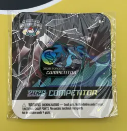 Pokemon 2026 EUIC Europe Interantional Mega Charizard X Competitor Pin - Image 1
