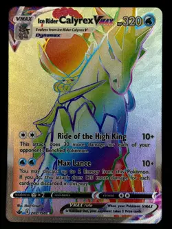 Ice Rider Calyrex VMAX 202/198 Rainbow Rare Chilling Reign Pokemon Near Mint - Image 1