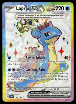 Lapras ex 158/142 Ultra Rare Stellar Crown Pokemon Near Mint - Image 1