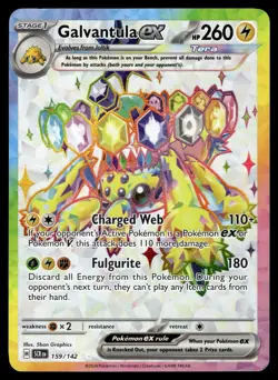 Galvantula ex 159/142 Ultra Rare Stellar Crown Pokemon Near Mint - Image 1