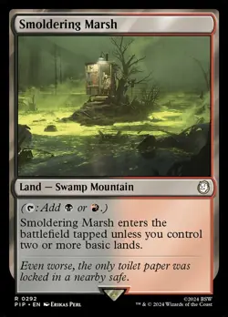 1 x Smoldering Marsh - Universes Beyond: Fallout - NM-Mint - MTG - Image 1
