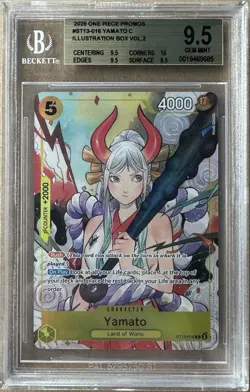 2025 Yamato Illustration Box Vol. 2 #016 ST13-016 One Piece EN Foil Beckett 9.5 - Image 1