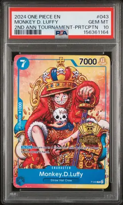 2024 ONE PIECE PROMOS #043 MONKEY D. LUFFY PSA 10 - Image 1