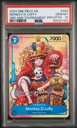 2024 ONE PIECE PROMOS #043 MONKEY D. LUFFY PSA 10 - Image 1