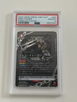 Eren Yeager Parallel 3 Stars PSA10 Union Arena Attack on Titan - Image 1