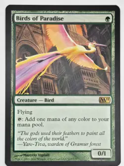 MTG Magic the Gathering Birds of Paradise M11 NM Rare (165) - Image 1