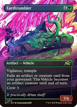 Foil Earthrumbler (Borderless) [Aetherdrift] MTG - Image 1