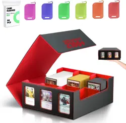Card Storage Box for MTG Trading Cards, 2100+ Deck Box with 50 Card Sleeves - Image 1