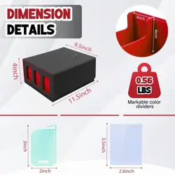Card Storage Box for MTG Trading Cards, 2100+ Deck Box with 50 Card Sleeves - Image 2