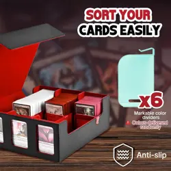 Card Storage Box for MTG Trading Cards, 2100+ Deck Box with 50 Card Sleeves - Image 5