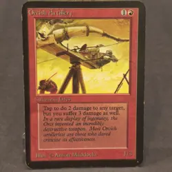 MTG Alpha "Orcish Artillery" Magic The Gathering 1993 MP With Crease - Image 1