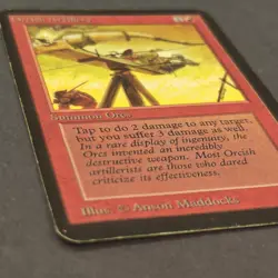 MTG Alpha "Orcish Artillery" Magic The Gathering 1993 MP With Crease - Image 4