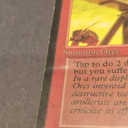MTG Alpha "Orcish Artillery" Magic The Gathering 1993 MP With Crease - Image 5