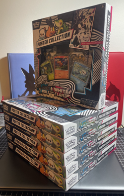 Pokemon TCG SV10.5 Black Bolt & White Flare Poster Collection Case (6 Boxes) - Image 1
